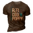 Reel Cool Poppy Fishing Fathers Day Gift Fisherman Poppy 3D Print Casual Tshirt Brown