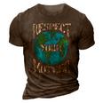 Respect Mother Planet Earth Day Climate Change Cute 3D Print Casual Tshirt Brown