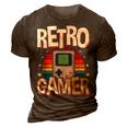 Retro Gaming Video Gamer Gaming 3D Print Casual Tshirt Brown