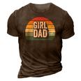 Retro Girl Dad Proud Father Love Dad Of Girls Vintage 3D Print Casual Tshirt Brown