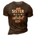 Sister Of The Birthday Boy Dog Lover Party Puppy Theme 3D Print Casual Tshirt Brown
