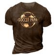 Soccer Papa Family Matching Team Player Gift Sport Lover Dad 3D Print Casual Tshirt Brown