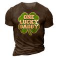 St Patricks Day Design For Father One Lucky Daddy 3D Print Casual Tshirt Brown