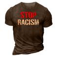 Stop Racism Human Rights Racism 3D Print Casual Tshirt Brown