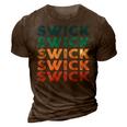 Swick Name Shirt Swick Family Name 3D Print Casual Tshirt Brown