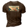 The Capybara On Great Wave 3D Print Casual Tshirt Brown