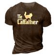 The Catfather Persian Cat Lover Funny Father Cat Dad 3D Print Casual Tshirt Brown
