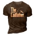 The Codfather Funny Fish Angling Fishing Lover Humorous Gift 3D Print Casual Tshirt Brown