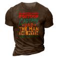 The Pontoon Captain Dad The Man Myth Happy Fathers Day 3D Print Casual Tshirt Brown