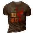 This Dude Rocks Rock N Roll Heavy Metal Devil Horns 3D Print Casual Tshirt Brown