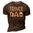 Tractor Dad Farming Father Farm Lover Farmer Daddy V2 3D Print Casual Tshirt Brown