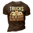 Truck Driver - Funny Big Trucking Trucker 3D Print Casual Tshirt Brown