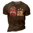 Ultra Maga Messy Bun 3D Print Casual Tshirt Brown