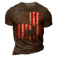 Usa Flag Day Deer Hunting 4Th July Patriotic Gift 3D Print Casual Tshirt Brown