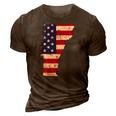 Vermont Map State American Flag 4Th Of July Pride Tee 3D Print Casual Tshirt Brown