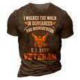 Veteran Veterans Day Us Navy Veterani Walked The Walk 174 Navy Soldier Army Military 3D Print Casual Tshirt Brown