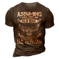 Veteran Veterans Day Us Veteran 43 Navy Soldier Army Military 3D Print Casual Tshirt Brown