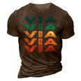 Via Name Shirt Via Family Name 3D Print Casual Tshirt Brown