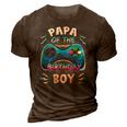Video Game Birthday Party Papa Of The Birthday Boy Matching 3D Print Casual Tshirt Brown