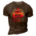 Vintage 37Th Birthday Awesome Since May 1985 Gift 3D Print Casual Tshirt Brown
