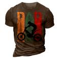 Vintage Motocross Dad Dirt Bike Fathers Day 4Th Of July 3D Print Casual Tshirt Brown