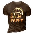 Vintage Reel Cool Pappy Fishing Fathers Day Gift 3D Print Casual Tshirt Brown