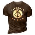 Virginia Beach Commonwealth Of Virginia 3D Print Casual Tshirt Brown