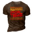 Warning Official Teenager Do Not Approach 13Th Birthday 3D Print Casual Tshirt Brown