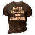 Water Balloon Fight Champion Summer Camp Games Picnic Family T Shirt 3D Print Casual Tshirt Brown
