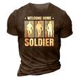 Welcome Home Soldier - Usa Warrior Hero Military 3D Print Casual Tshirt Brown