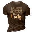 Women Class C Lady Rv Recreational Vehicle Camping Road Trip 3D Print Casual Tshirt Brown