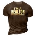 Womens Ask Me For My Card I Am A Realtor Real Estate 3D Print Casual Tshirt Brown