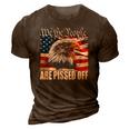 Womens Funny American Flag Bald Eagle We The People Are Pissed Off 3D Print Casual Tshirt Brown