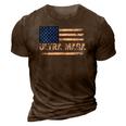 Womens Ultra Maga Us Flag Top American Ultra Mega 3D Print Casual Tshirt Brown