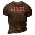 Womens Wildwood New Jersey Nj Vintage Text Pink Print 3D Print Casual Tshirt Brown