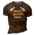 Worlds Greatest Camper Funny Camping Gift Camp T Shirt 3D Print Casual Tshirt Brown