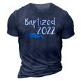 2022 Baptized Water Baptism Christian Catholic Church Faith 3D Print Casual Tshirt Navy Blue