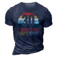 30Th Birthday Vintage Retro 30 Years Old Awesome Since 1992 Gift 3D Print Casual Tshirt Navy Blue