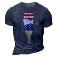 4Th Of July Patriotic Ice Cream For Independence Day 3D Print Casual Tshirt Navy Blue