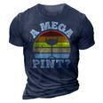 A Mega Pint 3D Print Casual Tshirt Navy Blue