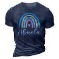 Abuela Rainbow Gifts For Women Family Matching Birthday 3D Print Casual Tshirt Navy Blue