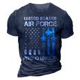 Air Force Us Veteran | Proud Air Force Uncle 4Th Of July 3D Print Casual Tshirt Navy Blue