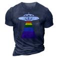 Alien Abduction Gay Pride Lgbtq Gaylien Ufo Proud Ally 3D Print Casual Tshirt Navy Blue
