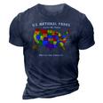 All 63 Us National Parks Design For Campers Hikers Walkers 3D Print Casual Tshirt Navy Blue