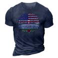 American Grown Dominican Roots Dominica Flag 3D Print Casual Tshirt Navy Blue