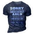 Arlo Name Gift Sorry My Heart Only Beats For Arlo 3D Print Casual Tshirt Navy Blue