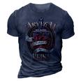 Arvizu Blood Runs Through My Veins Name 3D Print Casual Tshirt Navy Blue