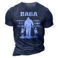 Baba Grandpa Gift Baba Best Friend Best Partner In Crime 3D Print Casual Tshirt Navy Blue