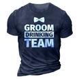 Bachelor Party - Groom Drinking Team 3D Print Casual Tshirt Navy Blue