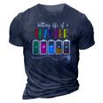 Battery Of Life A Teacher Thanksgiving Christmas 3D Print Casual Tshirt Navy Blue